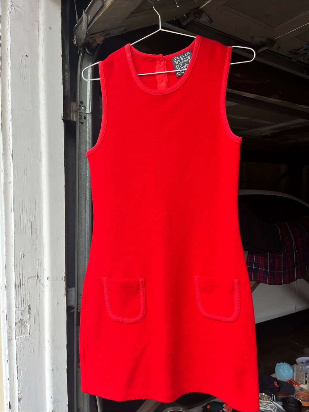 Vintage Red Sleeveless Shift Dress by Cynthia Rowley